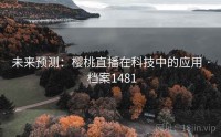 未来预测：樱桃直播在科技中的应用 · 档案1481