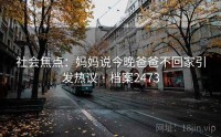 社会焦点：妈妈说今晚爸爸不回家引发热议 · 档案2473
