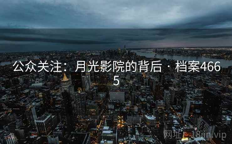 公众关注：月光影院的背后 · 档案4665