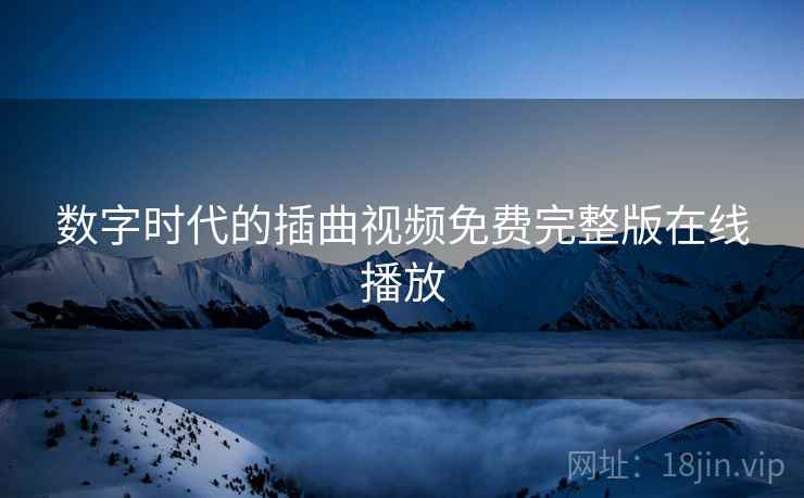 数字时代的插曲视频免费完整版在线播放
