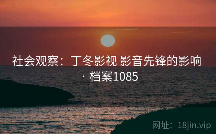 社会观察:丁冬影视 影音先锋的影响 · 档案1085 社会观察:丁冬影视 影音先锋的影响 · 档案1085