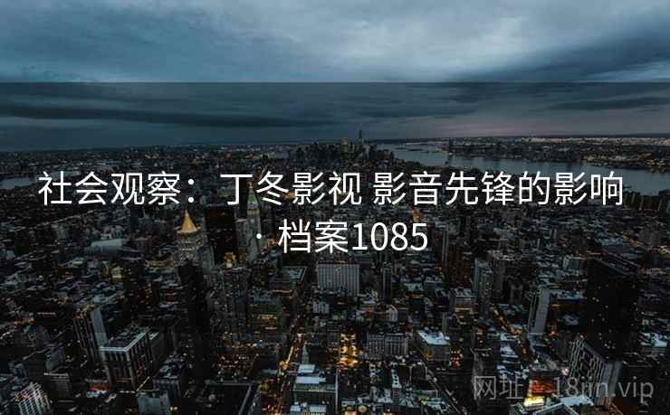 社会观察:丁冬影视 影音先锋的影响 · 档案1085 社会观察:丁冬影视 影音先锋的影响 · 档案1085